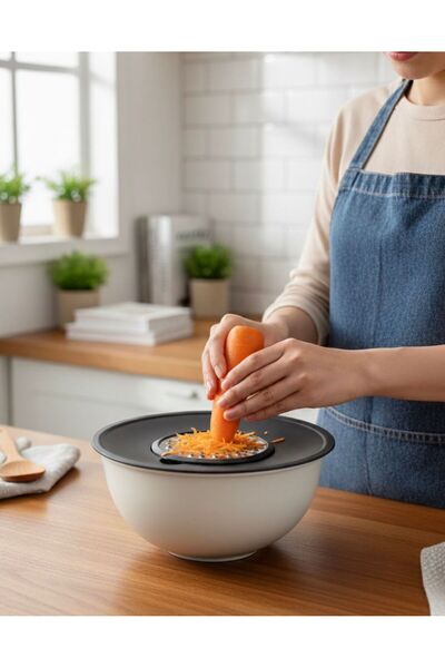 Buğra Home RENDELİ KARIŞTIRMA VE SAKLAMA KABI 4 PARÇA/4,6 LİTRE