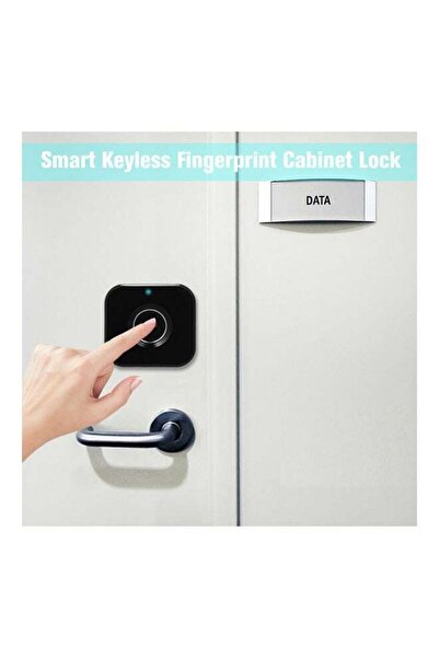 Generic Mini Portable Fingerprint Drawer Lock Black