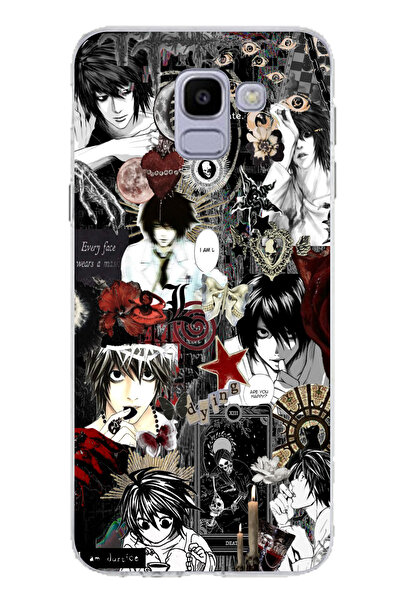 TechTree حافظة سيليكون مطبوع متوافقة مع هاتف سامسونج جالاكسي J6 بتصميم كولاج ...