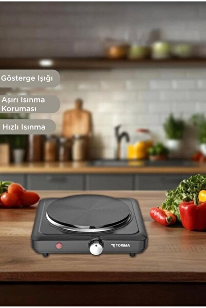 ErginGroup Termostatlı Ayarlanabilir Elektrikli Pleyt Tekli Ocak 1500 Watt