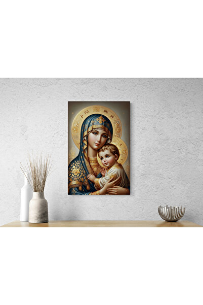 LexDeco Icoană ortodoxă a Maicii Domnului Îndrumătoarea, stil modern
