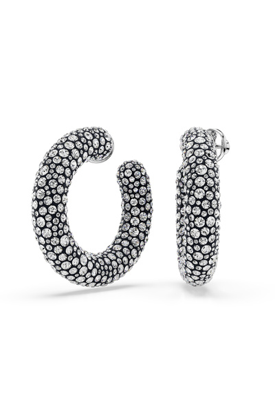 Swarovski 5732283 Küpe Sublıma:Pe Hoop Large Whıte/Rhs