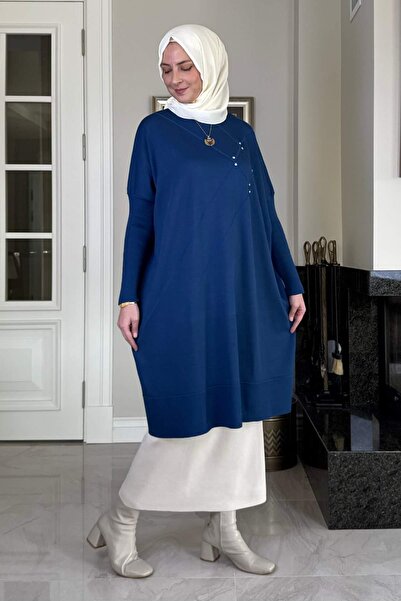 Rabia Şamlı Melda Knitwear Tunic Indigo