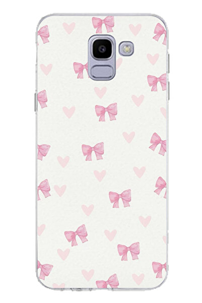 TechTree حافظة سيليكون متوافقة مع هاتف سامسونج جالاكسي J6 على شكل فيونكات وقل...