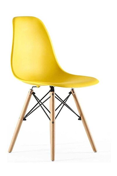 Generic Eames Style Chair with Walnut Wood Legs Eiffel Dining Room Chair - Lounge Chair Without Arm