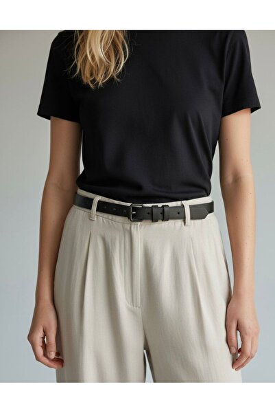 Kemerix Women's Reel Buckle Thin Basic 3-Piece Set Belt