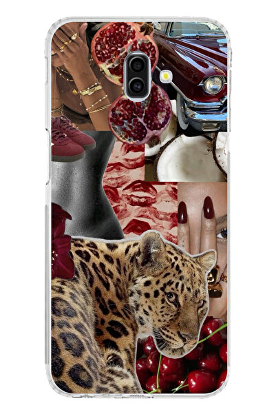 TechTree حافظة سيليكون متوافقة مع هاتف سامسونج جالاكسي J6 بلس باللون الأحمر ا...