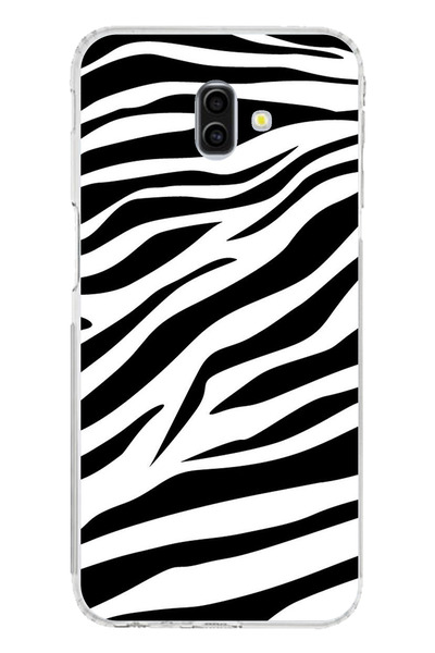 TechTree حافظة سيليكون متوافقة مع تصميم زيبرا مطبوع لهاتف سامسونج جالاكسي J6 بلس