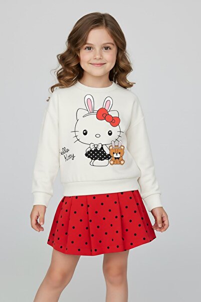 DMB BOYS & GIRLS Dmb Girl's Shorts Skirt Set 4-9 Years Old Red