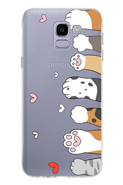 TechTree حافظة سيليكون مطبوع متوافقة مع هاتف سامسونج جالاكسي J6 بتصميم مخالب ...