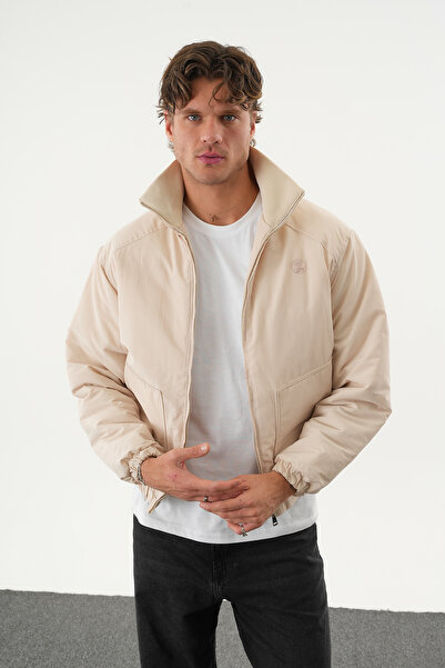 No Way Ανδρικό παλτό μπόμπερ με κανονική εφαρμογή με διπλή τσέπη με κεντημένο σχέδιο