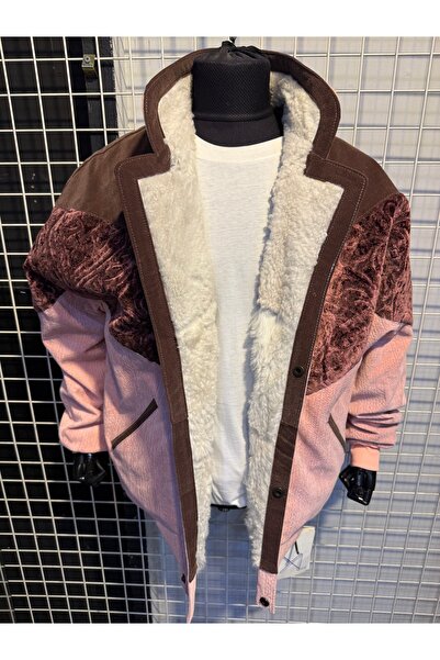 AZTEK VİNTAGE VİNTAGE OVERSİZE KÜRKLÜ AZTEK MONT