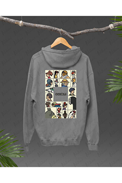 Nulivez Anime Studio Ghibli Design Back Printed , High Quality Unisex Oversized Hoodie