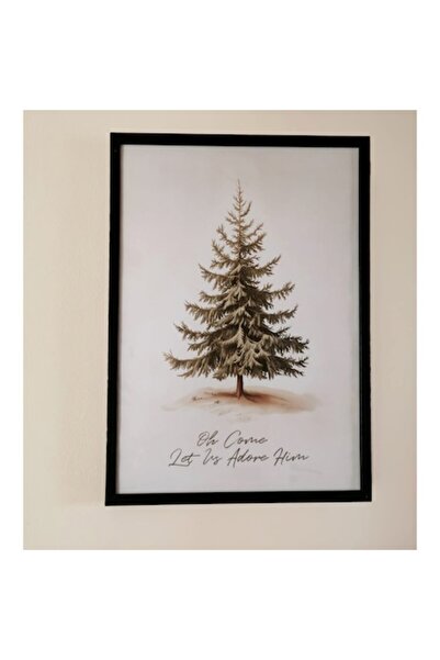 OEM Pictură creștină pe pânză cu mesaj, brad de Crăciun vintage, decor rustic...