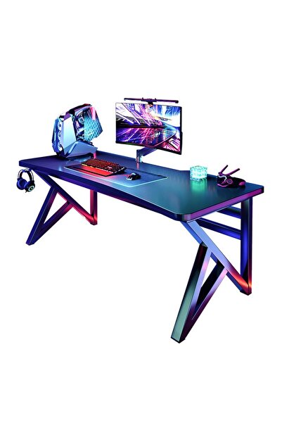 KEKE طاولة كمبيوتر متعددة الوظائف للمكتب المنزلي 120 سم، لون أسود