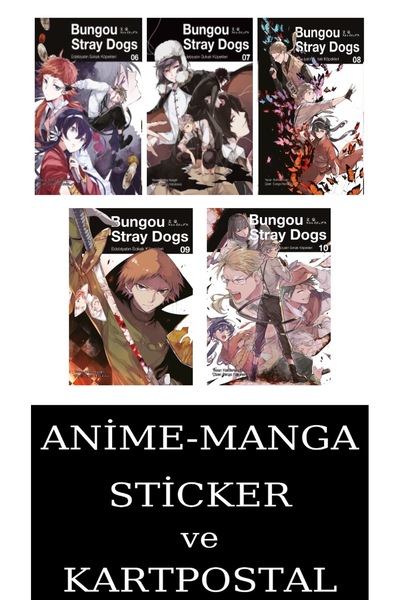 Gerekli Şeyler Yayıncılık Bungou Stray Dogs 6-7-8-9-10 Manga Seti (5 KİTAP) /...