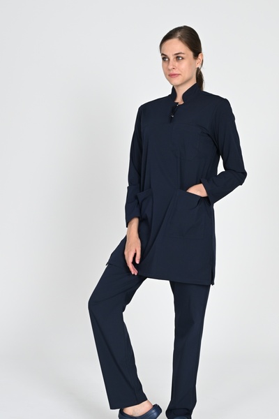 HEMİ Costum pentru uniforme de medic și asistentă din bumbac, albastru marin,...