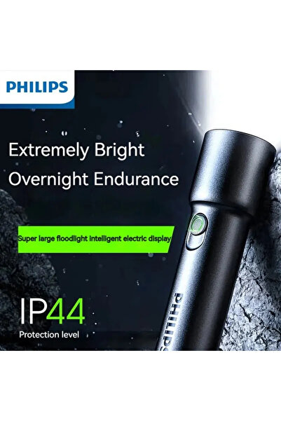 Philips Black 2024 New EDC Portable Flashlight Rechargeable LED Flashlights for Defensa Personal Sel