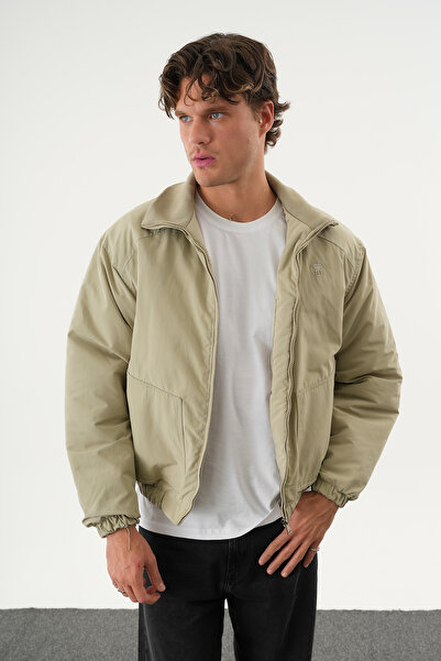 No Way Men's Regular Fit Double Pocket Embroidered Bomber Jacket