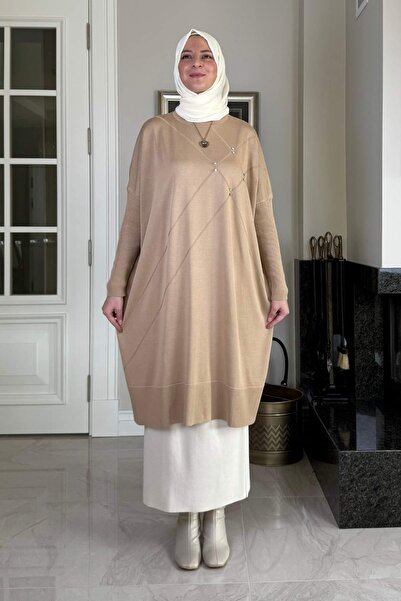 Rabia Şamlı Melda Knitwear Tunic Beige