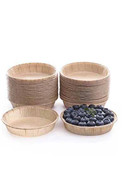 Generic Mini Pie Pans 100 pcs - 4 Inch Unbleached Non-stick Paper Tart Pans