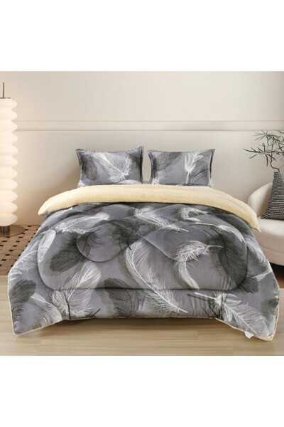 CumparaMisim Cocolino quilt with fur 200x230cm and 2 pillowcases 50x70cm