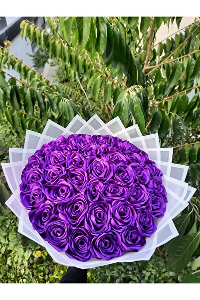 BUKET DÜNYASI 41 Li Led Işıklı Solmayan Gül MOR Gül Dışı BEYAZ Isteme, Söz, N...