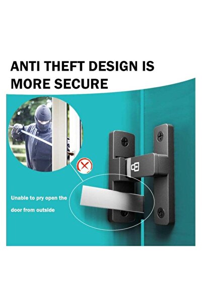 Generic 90 Degree Heavy Duty Barn Door Latch - Door Lock for Inward Opening/Sliding Doors