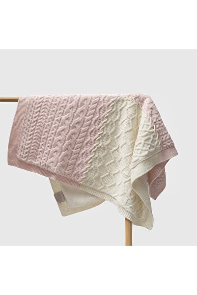 Nipperland 85*100 CM LASELİ PEMBE KREM DESENLİ İÇ YÜZEY PAMUKLU BATTANİYE