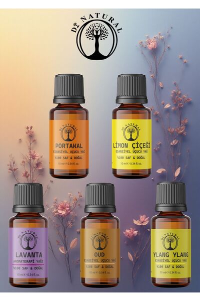 di naturel Denge Set 5*10 ml Esansiyel Uçucu Koku Yağı Aromaterapi Yağı Buhur...