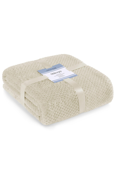 Amelia Home Jacquard relief blanket with modern pattern, Shleepy, 400 g/m2, 220x240 cm, beige
