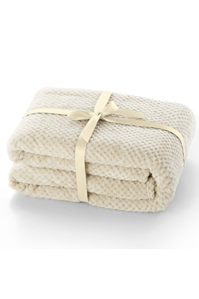 Deco King Patura in stil modern cu model jacquard in relief, Henry, 240 g/m2, 220x240 cm, bej