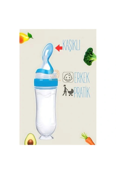 shopwave Feeding Silicone Baby Bottle with Spoon Baby Boy Feeder