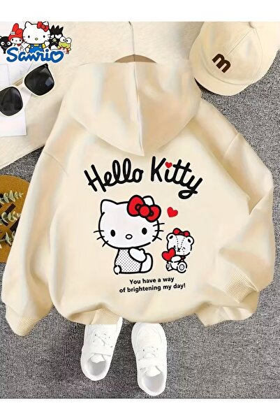 oneagılyazı hello kitty Kapüşonlu Sweatshirt