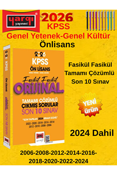 Yediiklim Yayınları 2026 KPSS Önlisans GK GY Orijinal 2010 2024 Fasikül Fasik...