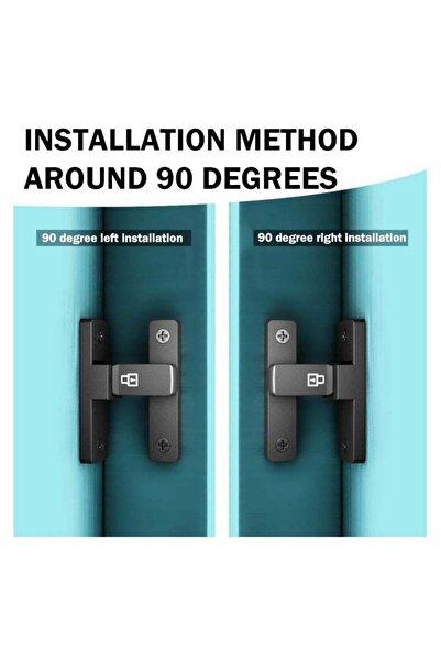 Generic 90 Degree Heavy Duty Barn Door Latch - Door Lock for Inward Opening/Sliding Doors