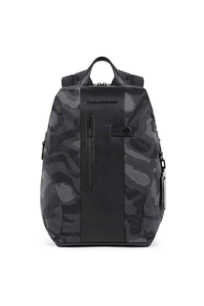 PIQUADRO , Brief 2, Nylon And Leather, Textile Backpack, Camor, Laptop And iPad Compartment, ...