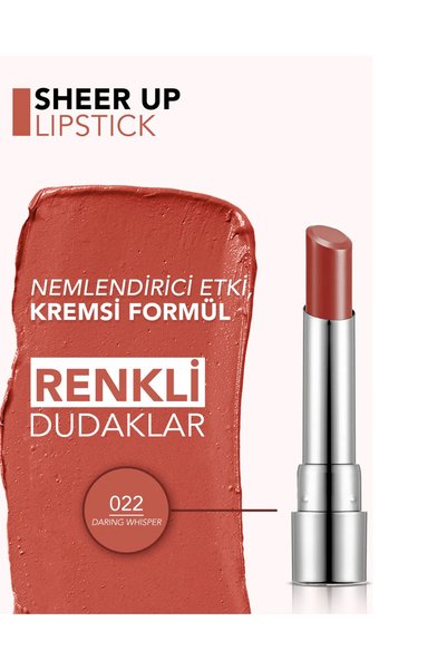 Flormar Sheer Up Half Transparent & Bright Finish Moisturizing Lipstick