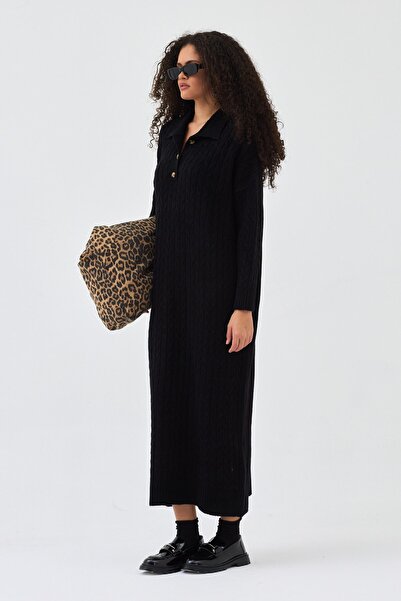 QANU Lalezar Knitwear Dress Black