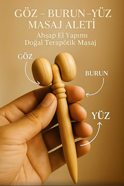 WoodBay Ahşap Burun ve Göz Masaj Aleti – Yüz Masaj Aleti