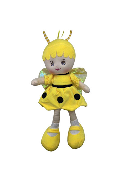 JPT Păpușă cântătoare de pluș albină galbenă, 40 cm