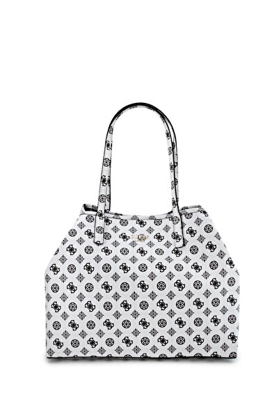 Guess , Vikky, Leather, Textile Bag, White, For Women, 32.5x27x15 cm