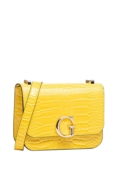 Guess , Corily, Geantă textilă crossbody, Galbenă, 18,5 x 14,5 x 7 cm, Pentru...