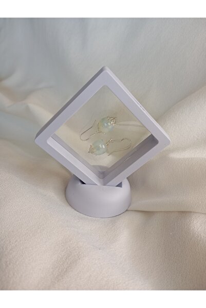 OEM 925 Sterling Silver Earrings with 12mm Opal, handmade, gift box