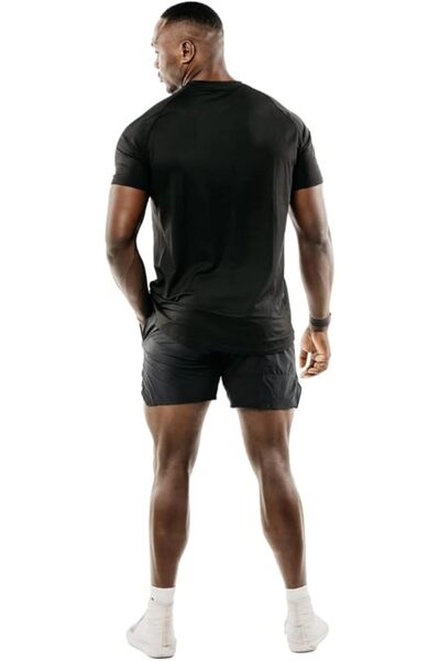 Apex Men’s L Cotton Polyester Stretch Dryfit Gym T-Shirt, 60% Cotton, Moisture Wicking