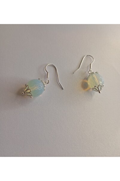 OEM 925 Sterling Silver Earrings with 12mm Opal, handmade, gift box