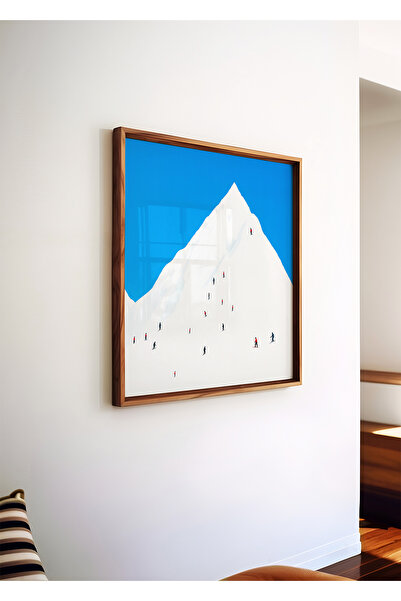 ARTHOUSECOLLECTIVE Poster cu schi - Silent Peak - Poster pătrat - Poster fără...