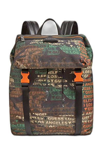 Guess , Salameda, Textile Backpack, Camouflage, Laptop Compartiment, Unisex