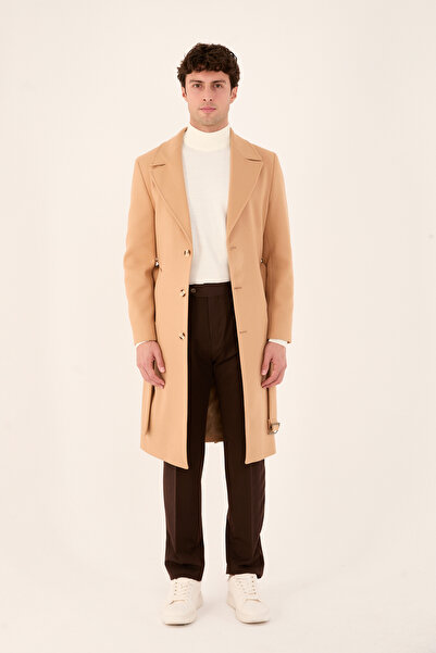 The Tailor Classics Geleneksel Şıklık Uzun Geniş Yakalı Kaşe Palto