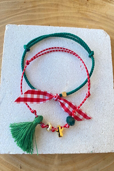 Shepidi 2-Pack Angel Tassel Ribbon Bead Marteniçka Lucky Bracelet